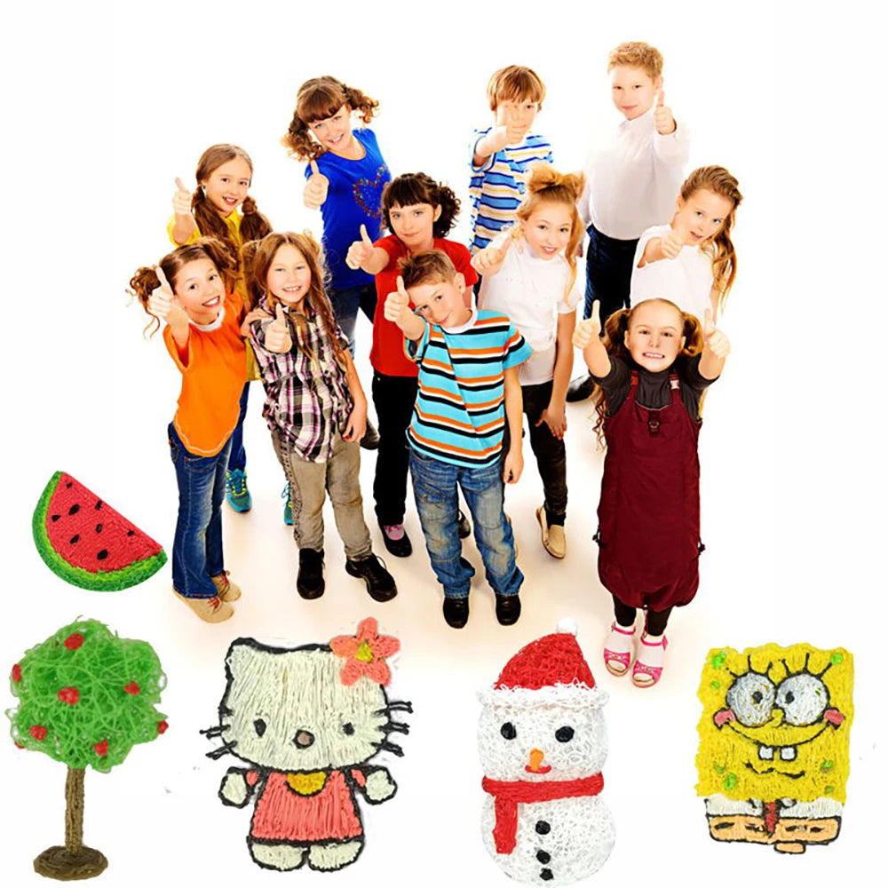 3D Printing Pen Silicone Pad with Basic Template with 2 Silicone Finger Caps 3D Pen Drawing Template Christmas Gift for Kids