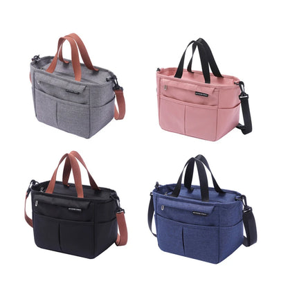 Portable Lunch Box Insulated Thermal Bag Picnic Food Cooler Pouch Large Capacity Shoulder Bento Storage Bags for Women Children