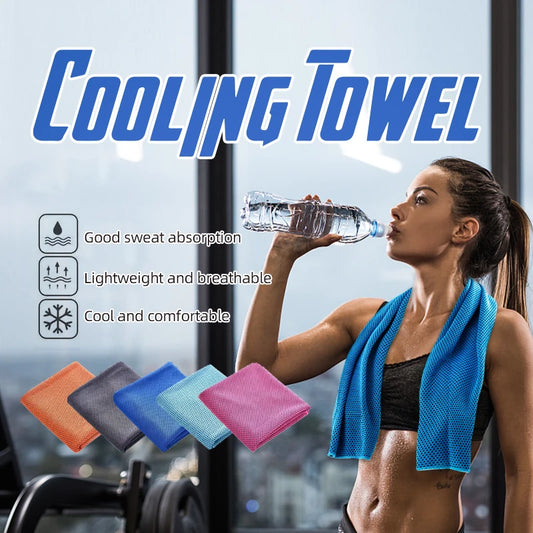 1PC Instant Cooling Microfiber Sports Towel - Absorbent, Quick-Dry & Chilling Neck Wrap for Fitness, Camping, Cycling & Hiking