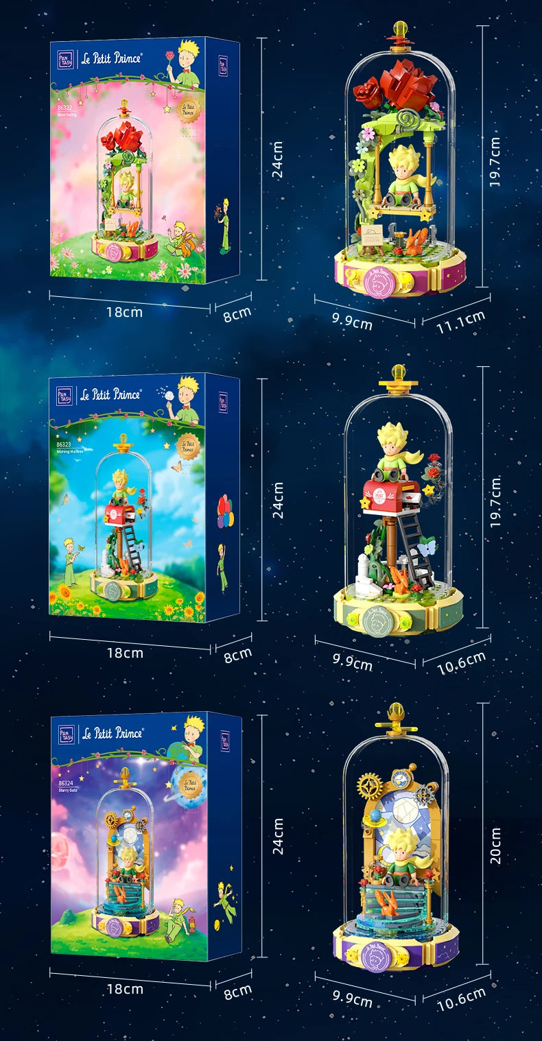 Le Petit Prince Building Blocks Rose Eternal Dream Scene Assembly Toys Model Ornaments Building Blocks Children Gifts