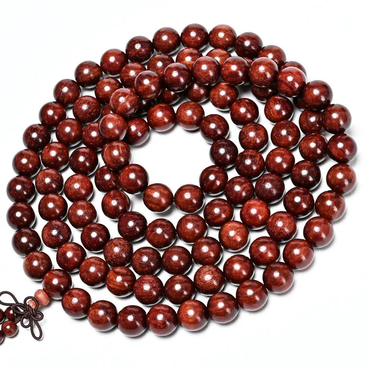 African Lobular Red Sandalwood Beads Zambia Red Sandalwood Hand String 8mm 108 Rosary Beads Men's and Women's Bracelet Wholesale