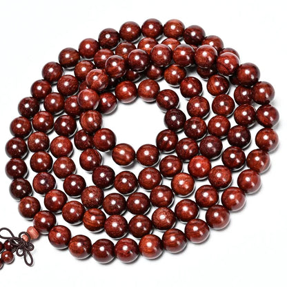 African Lobular Red Sandalwood Beads Zambia Red Sandalwood Hand String 8mm 108 Rosary Beads Men's and Women's Bracelet Wholesale