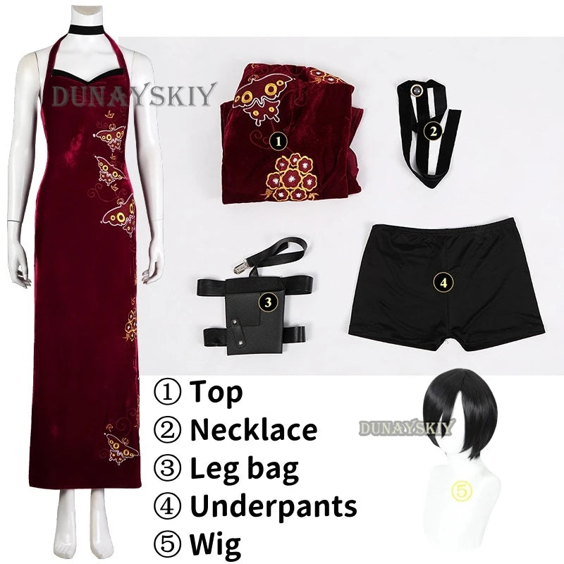 EtherealBe Resident Evil Ada Wong Cosplay Costume Set