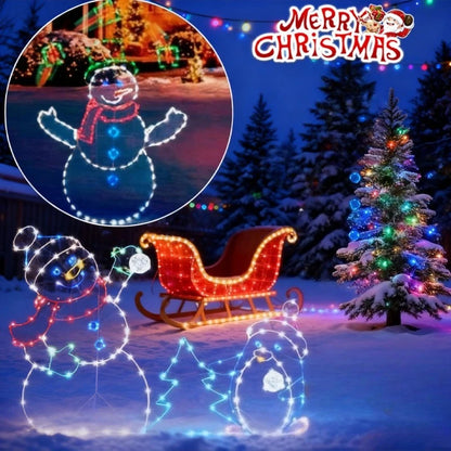 Christmas Snowman Lighted Decor Fun Animated Tree Snowman Light Holiday Gift Idea