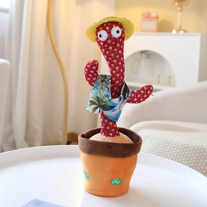 33cm Cactus Plush Toy Dancing Talking Cactus Lifelike Toy Kawaii Plush Glowing Cactus Doll Decoration Christmas Gift Collection