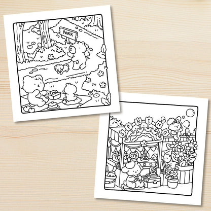 SPRING MOMENTS: Coloring Book for Adults Featuring Cute Cozy Daily Activities for Relaxation (Cozy Spaces Coloring)