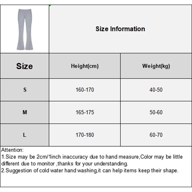 Low Waist Fashion Hip Hop Casual Tight Stretch Flare Pants Sweatpants Women