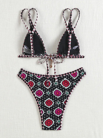 Micro Bikinis 2025 Sexy Women Swimsuits Female Swimwear Print Bikini Set Bathing Suit Swimming Suits Beachwear Thong Biquini