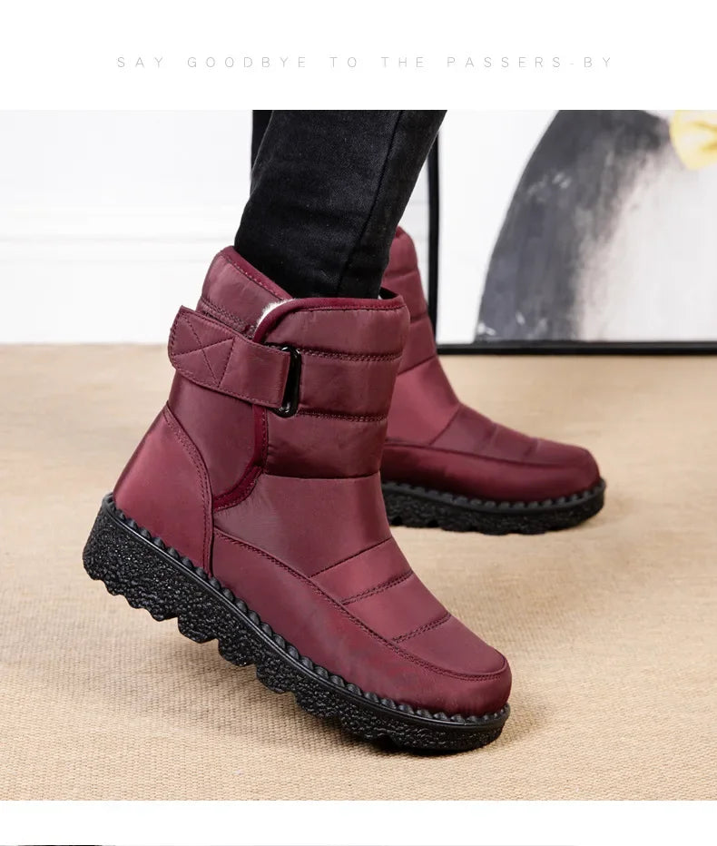 Waterproof Winter Boots for Women 2025 New Faux Fur Long Plush Snow Boots Woman Platform Shoes Warm Cotton Couples Ankle Boots