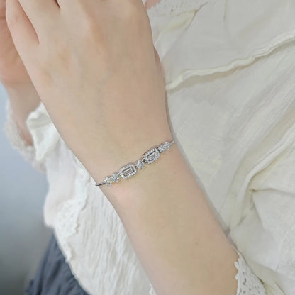 2024 New Arrival Fashion Silver Color Bracelet Bangle for Women Christmas Gift Jewelry Wholesale S026
