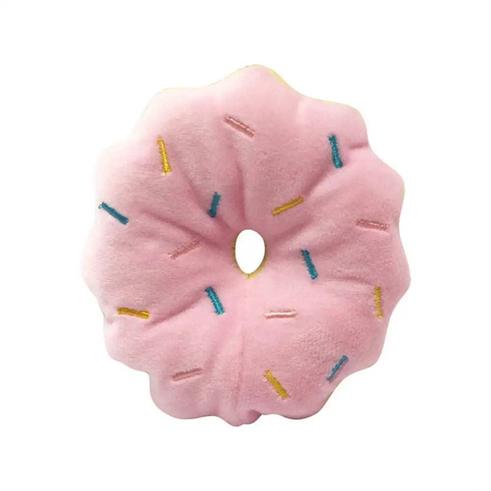 And Relieve Boredom For Dogs Chew Toy Cute Puppy Squeaker Sound Toys Doughnut Design Dog Supplies Puppy Chewing Toys Dog Toys