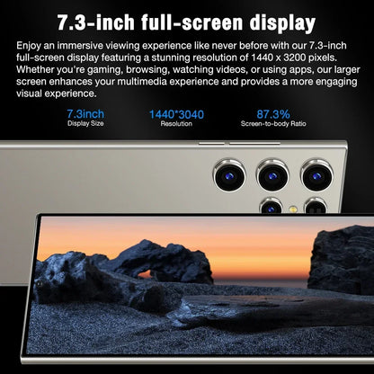 2025 New S24 Ultra 7.3HD Original Smartphone Global Version 4G 5G Dual SIM Cellphones Android14 Cell Phone 8000mAh Mobile Phones