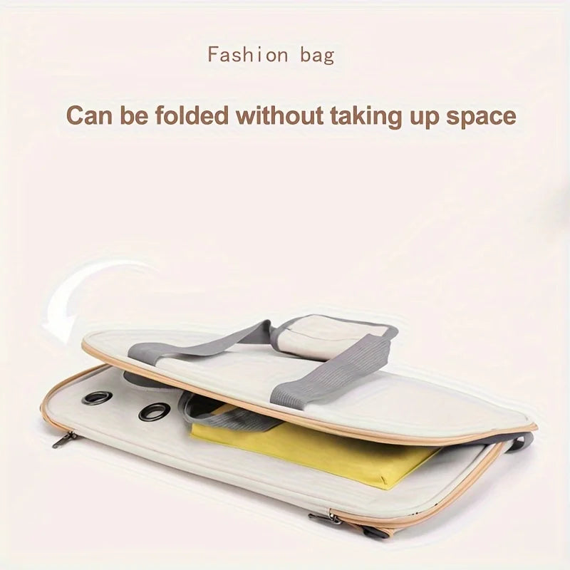 Portable Pet Carrier - Ventilated, Foldable, Space Capsule Design, Single-Shoulder Bag for Easy Travel - Perfect for Cats & Smal