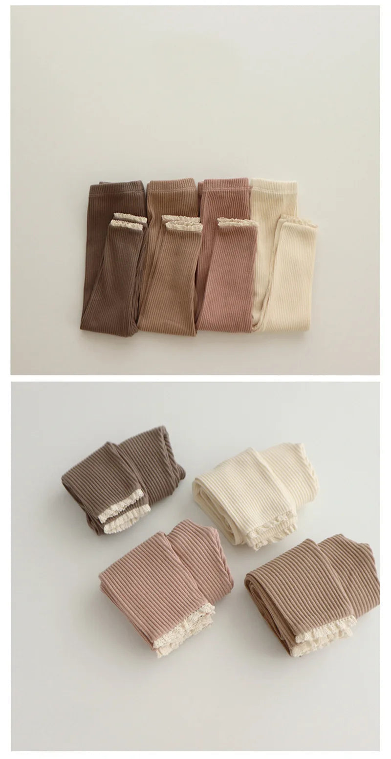 New Infant Patchwork Leggings Cotton Baby Long Pants Toddler Girl Leggings Baby Clothing Autumn Kids Trousers