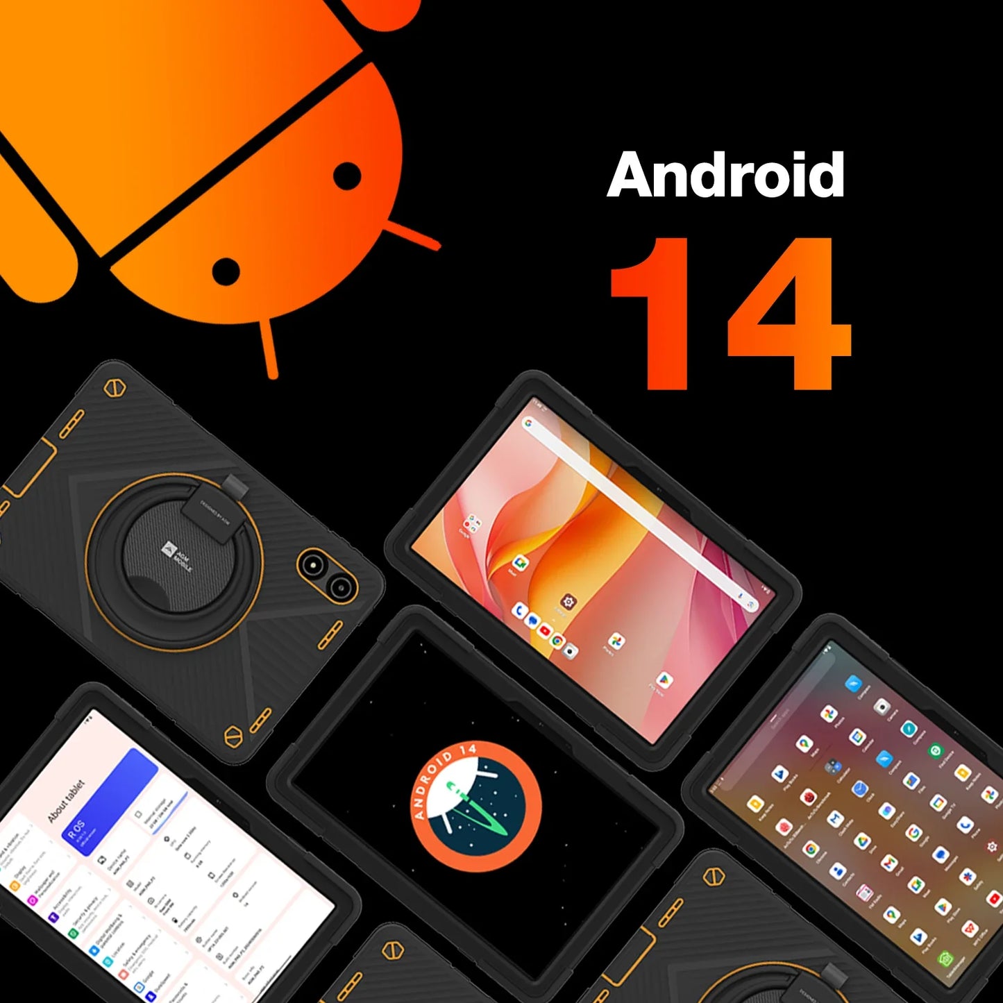 AGM P2 Active 11" FHD Rugged Tablet, IP68 Waterproof/Dustproof, 8GB RAM+256GB, Android 14, G99, Widevine L1 P2W Durable Pad