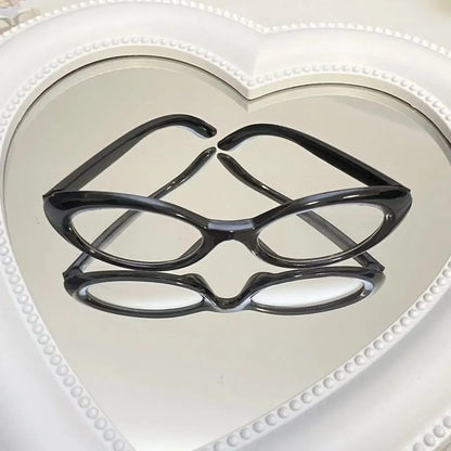 Mini Oval Sunglasses Labubu Fashion Transparent Plastic Glasses for Mini Plush Cotton Doll Kpop Idol Doll Sunglasses Accessories