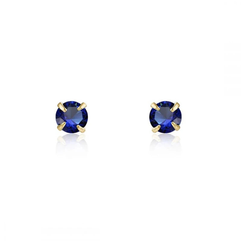 925 Sterling Silver Needle Small Geometry Triangle Crystal Stud Earring for Woman Lovers' Couples Bling Simple Piercing Earrings