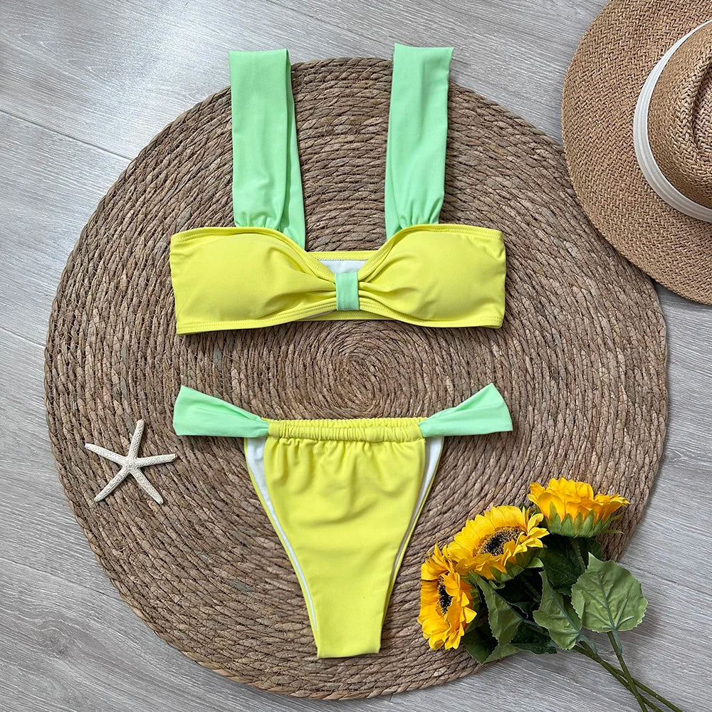 Black Bikini 2024 Sexy Micro Mujer Bikini Set Women Swimsuits Female Swimwear Brazilian Biquini Swimming Suit Solid Beachwear