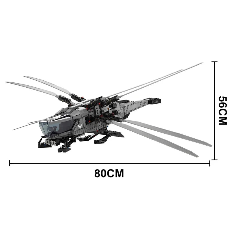 1369PCS Dune Atreides Royal Ornithopter Model Building Blocks Compatible with 10327 Creative Aircraft Bricks Toys for Kids Gifts