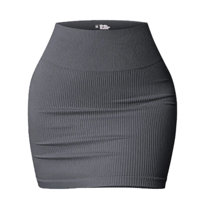 Women's Sexy White Mini Skirt Ladies Elegant Wrap Hip Knitting Waisted Short Skirts Office Lady Slim Fit Fashion bpdycon Skirts