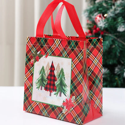 4pcs Christmas Gift Bags Christmas Party Decoration Kids Favors 2025 Xmas Santa Claus Hand Bags Navidad Natal New Year Gift 2026