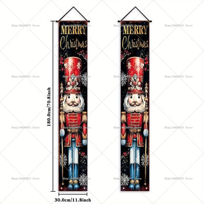 Christmas Hanging Door Nutcracker Soldier Happy Home 2025 Christmas Door Decoration Navidad Notal Noel Ornaments 2026 New