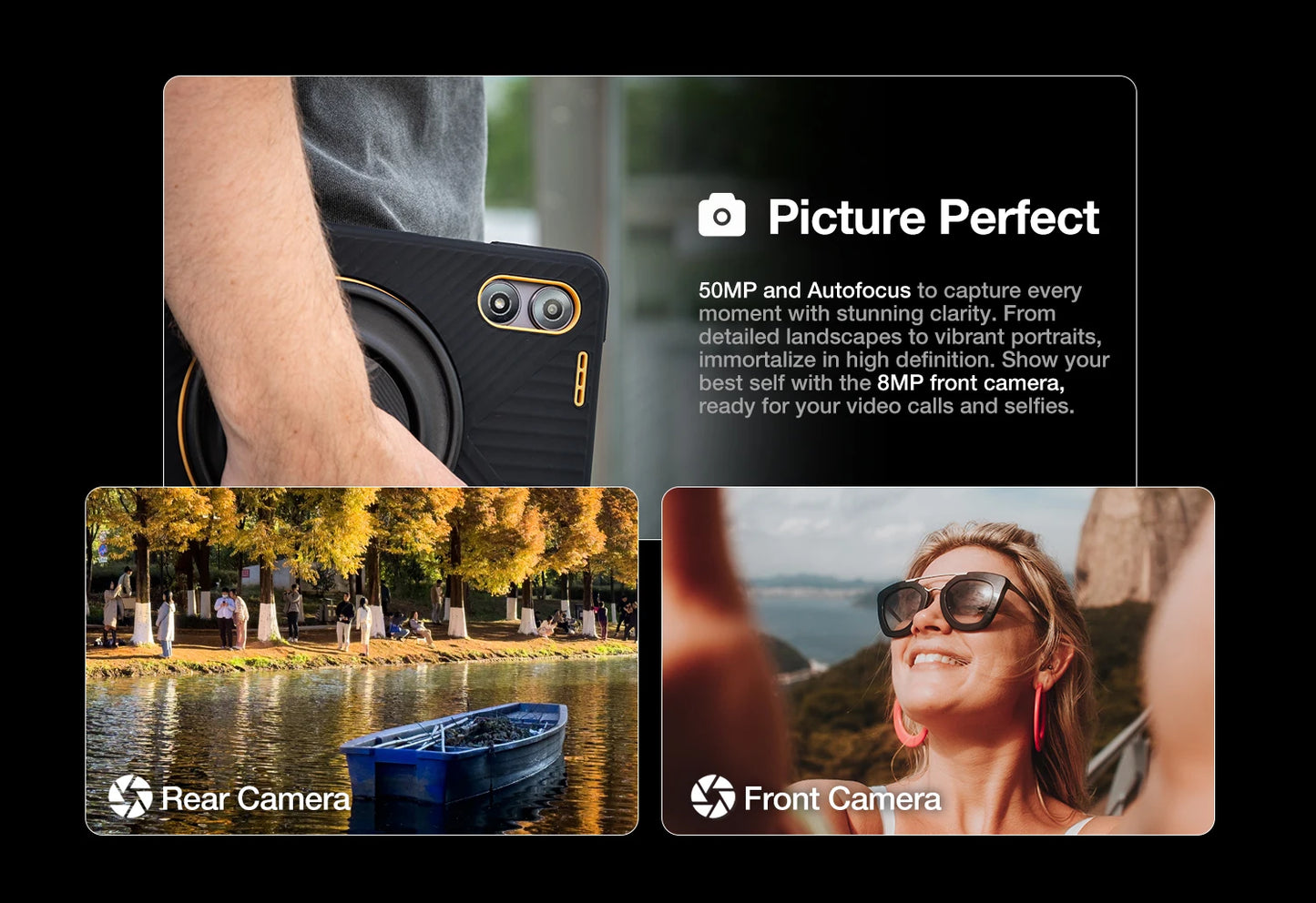 AGM P2 Active 11" FHD Rugged Tablet, IP68 Waterproof/Dustproof, 8GB RAM+256GB, Android 14, G99, Widevine L1 P2W Durable Pad