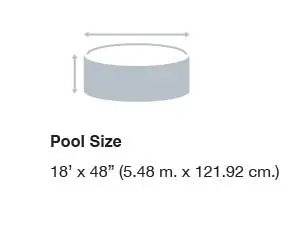 Round above Ground Outdoor Swimming Pool Set with Filter Pump, Ladder, Ground Cloth, and Pool Cover, Greywood