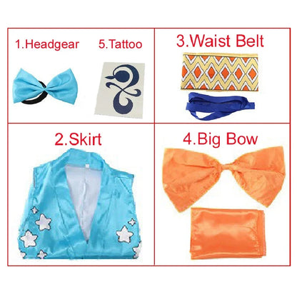 Sexy Halloween Cosplay for Adults Anime One Piece Nami Costume Costume Halloween NAMI Sexy Satin Printed Short Kimono Cosplay