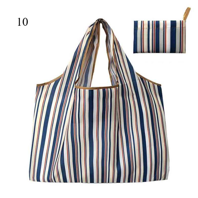 Foldable Large Shopping Storage Bags For Groceries Recyclable Grocery Tote Pouch Eco-Friendly Heavy Duty Washable Shopper Bag
