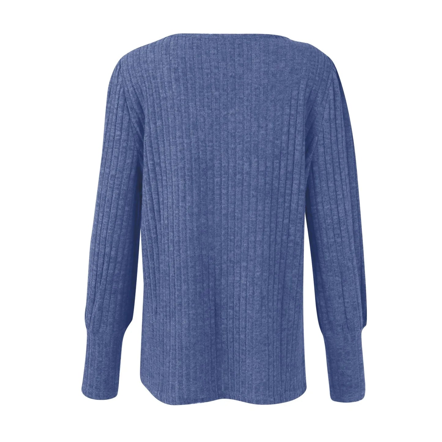 Autumn Elegant Trendy Long Sleeve Comfortable Ladies Top Casual Women's Pullover Simple Design Daily Solid Color Dress up