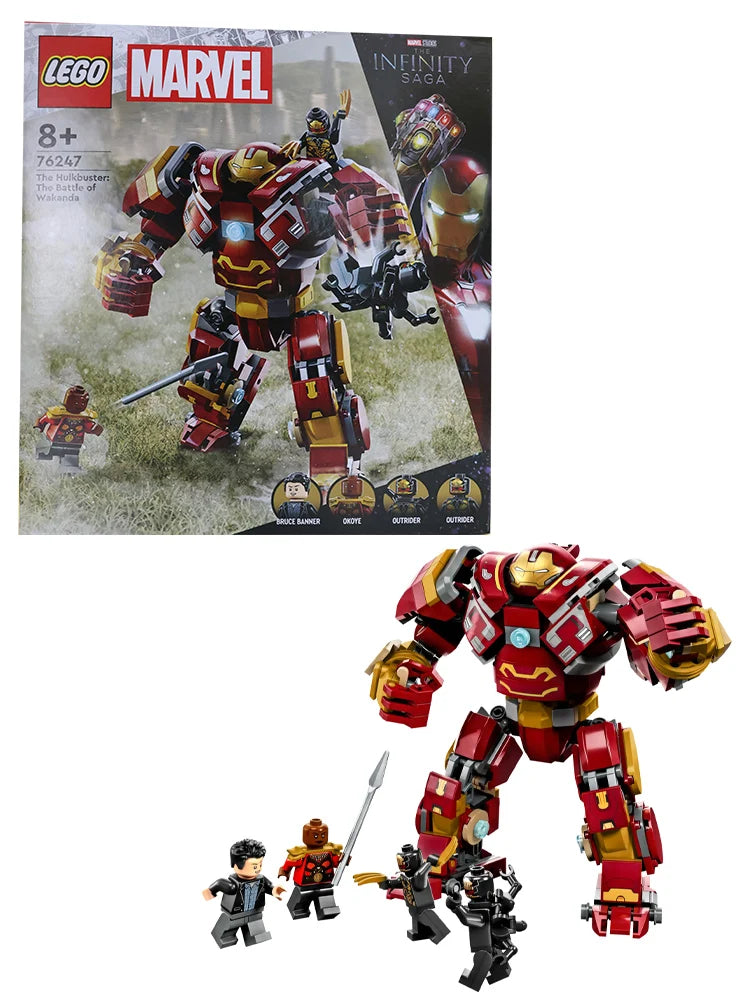 LEGO76247 Marvel The Hulkbuster: The Battle of Wakanda, Action Figure, Buildable Toy with Hulk Bruce Banner Minifigure, Avengers