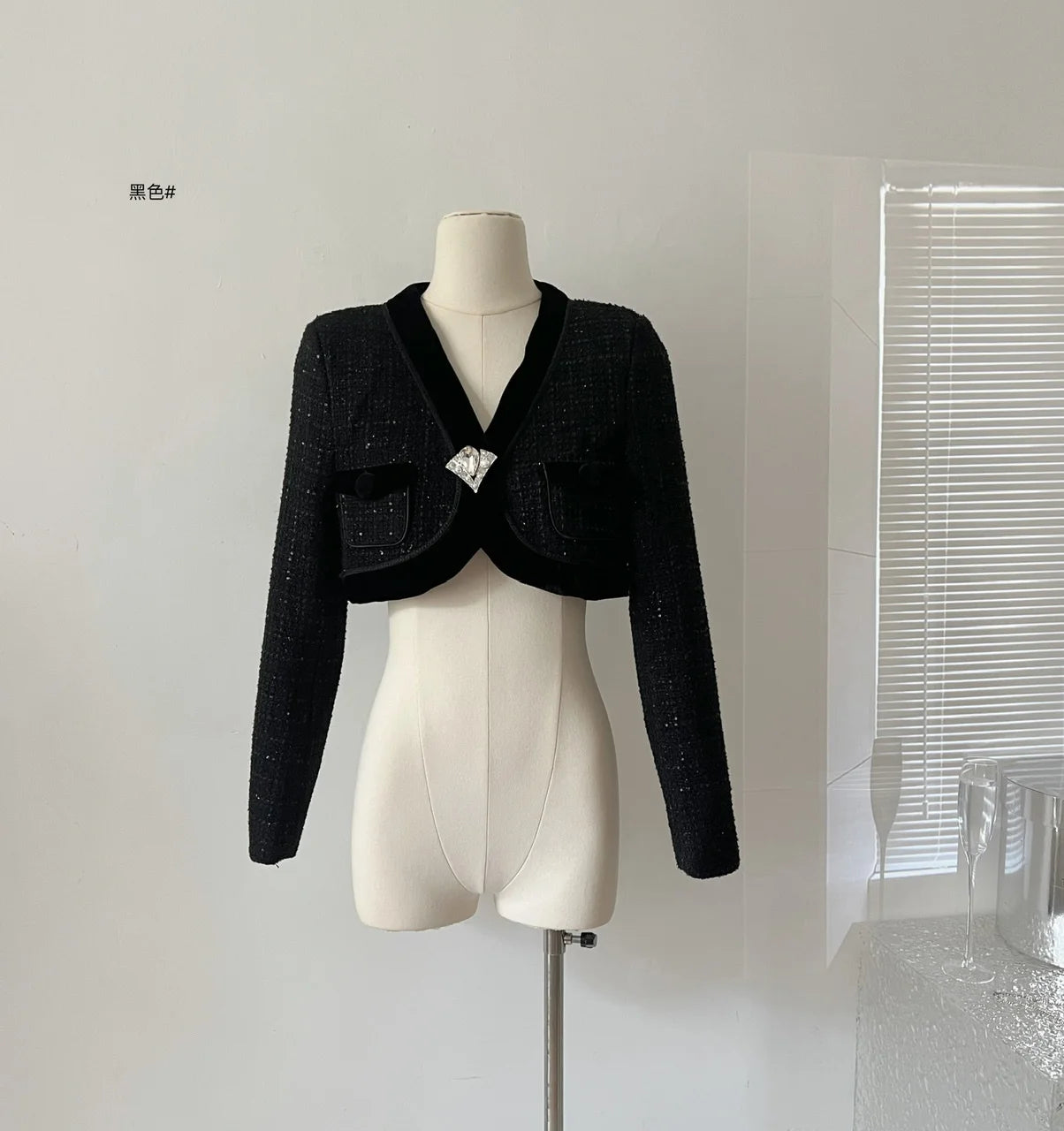 EtherealBe Sweet Pink Tweed Blazer for Ladies