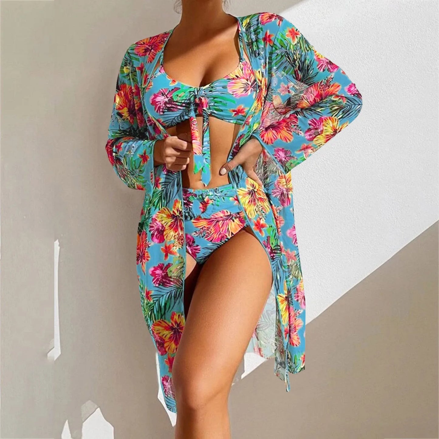 2025 Separate Swimsuits Tankini Set Female Swimwear Sports Beach Wear 3 Piece Bikini Set Cover Up Swimsuit With Shorts 비키니