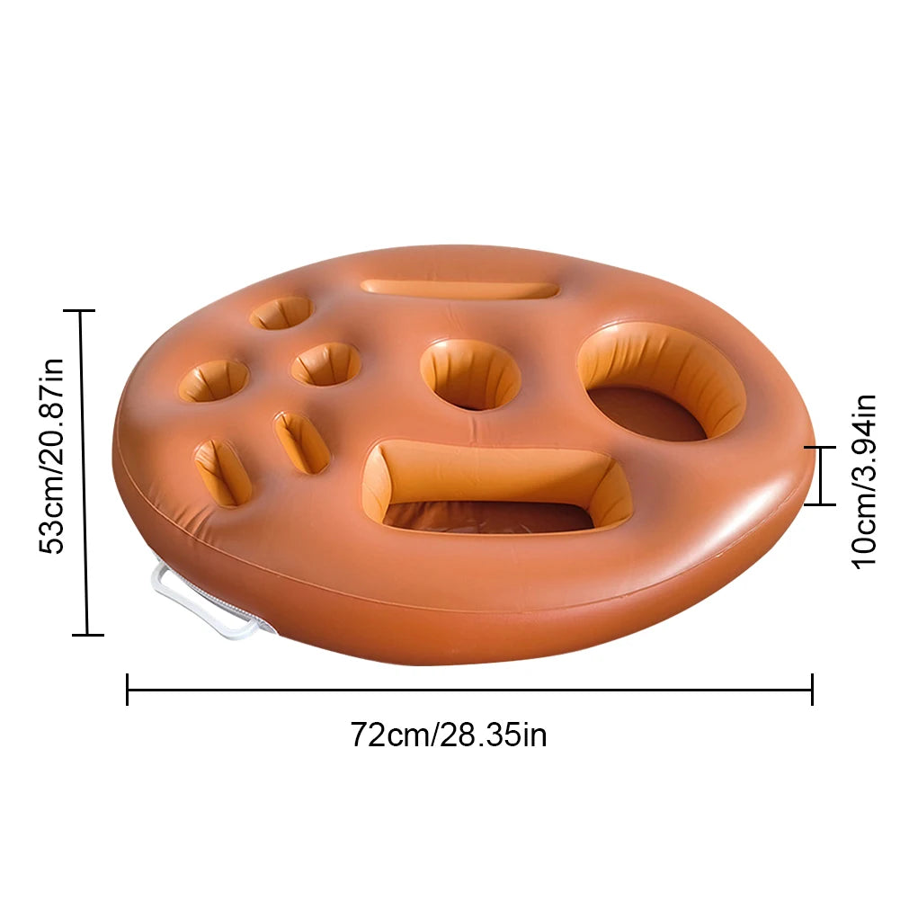 Summer Party Bucket Cup Holder Inflatable Swimming Pool Float Beer DrinkHolder Multifunctional Table Tray Beach Pool Accessories