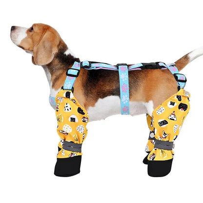 Dog Suspender Boots Protective Paw Protector Booties Soft Dogs Boots & Paw Protectors Dog Socks for Small Medium and Large Dogs
