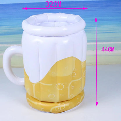 Large Inflatable Beer Ice Bucket PVC Beer Cooler Bucket Summer Pool Party Swimming Pool Drink Cooling Barrel Beach