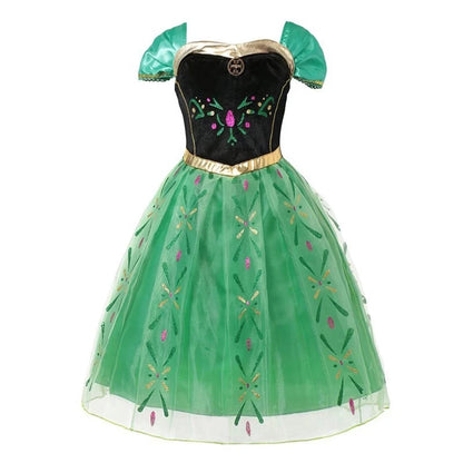 Merry Christmas Girls Cute Christmas Tree Mesh Fashion Princess Dress Party Costumes 2-10 Years Kids Clothes