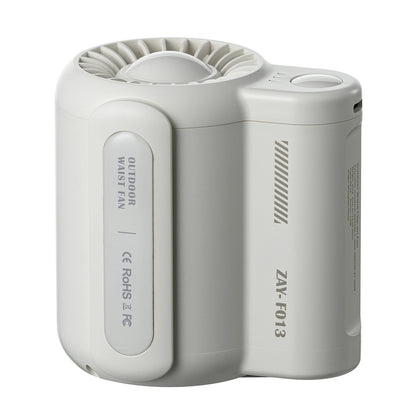 Portable Electric Fan Outdoor Camping Fan Rechargeable 3 Speeds Leafless Fan Waist-mounted Handheld Mini Electric Fan