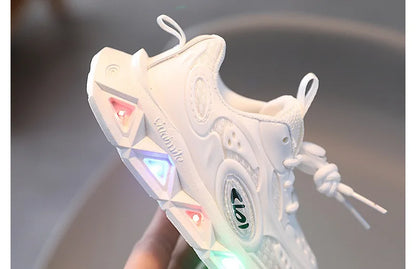 Children Glowing Sneakers Boys Led Lighted Casual Shoes 2023 Spring Autumn Candy Color Breathable Kids Shoes Girls Sports Shoes