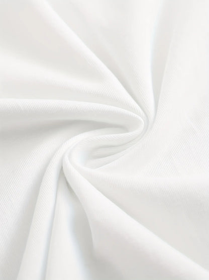 Soft white fabric ideal for a stylish women's heart print shirt with smooth texture