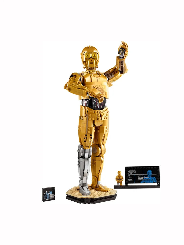LEGO 75398 Star Wars C-3PO Buildable Droid Figure,Collectible Set,Display Model,Nostalgic Toy Idea for Adults,Fans or Collectors
