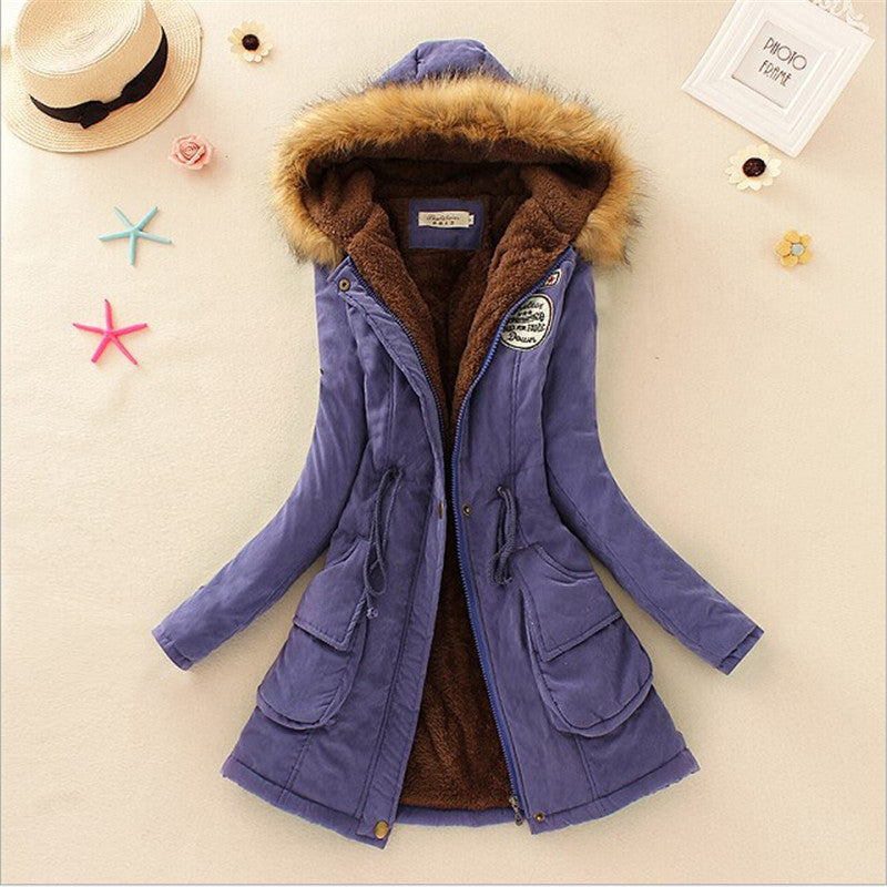 Winter Women's Coats Parka Streetwear Casual Coats Military Hooded Fur Coats Down Jackets Winter Coat Women  Jacket Women