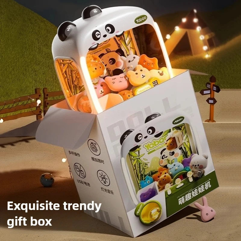 Children Mini Claw Machine Toy DIY Coin Operated Play Game Electric Clip Doll Arcade Machine Kids Interactive Toy Christmas Gift
