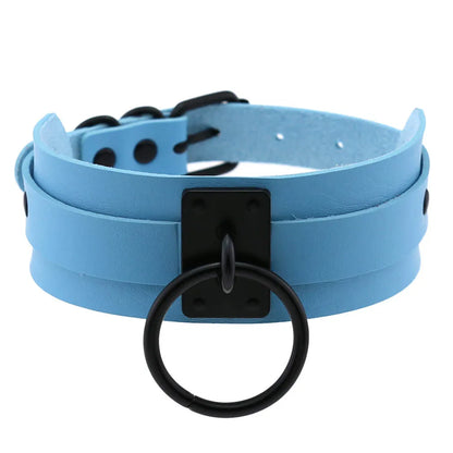 Punk Black O-Round Metal Leather Choker Collar Goth Fashion Necklaces 2025 Women Girls Rock Harajuku Emo Gothic Jewelry