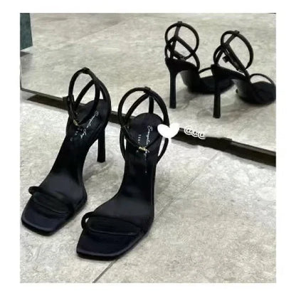 Women's Sandals Summer High Heel 2025 Fashion Elegant High Heel Shoe Open Toe Banquet Shoe Women Shoe Zapatos