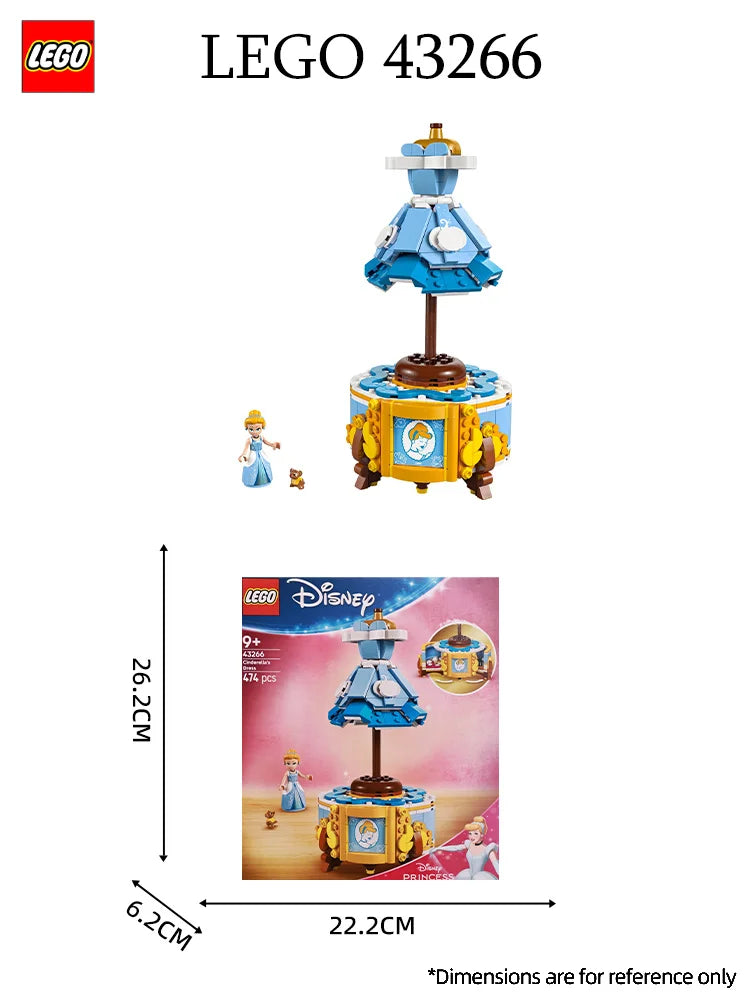 Lego 43266 Cinderella's Elegant Long Dress Disney Series 2025 New Building Toy Building Blocks