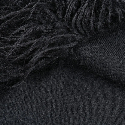 HLJ Black Sexy Mesh Perspective Patchwork Party Nightclub Dresses Women Thin Fur Mini Suspended Dress Female Halloween Clothing