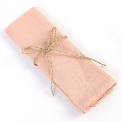 20PC 30X45CM Cotton Hotel Serving Cloth Napkins Fabric Family Dinner Kitchen Green Tea Towels Table Mat Wedding Table Decoration