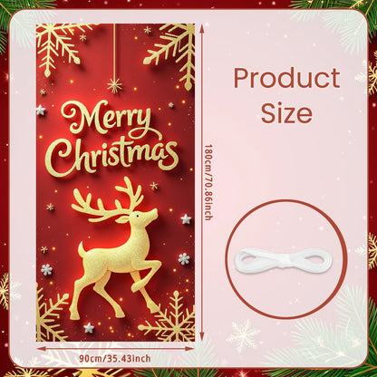 Christmas Hanging Flag Porch Door Banner Christmas Decorations For Home 2025 Ornaments Xmas Gifts Navidad New Year Decor 2026